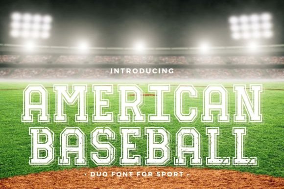 American Baseball: A Bold Display Font for Creative Projects