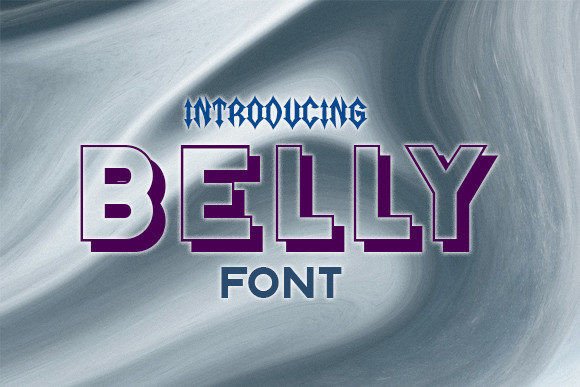Belly: A Bold and Beautiful 3D Typeface for Impactful Design