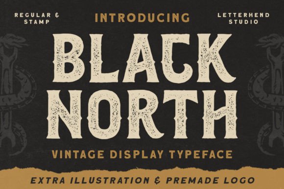 Black North: A Stylish Display Font That Adds a Playful Nostalgic Touch to Design Projects