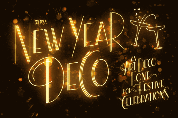 New Year Deco: A Stylish Font for Festive Design