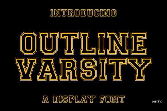 Outline Varsity: A Bold, Modern Font for Impactful Design