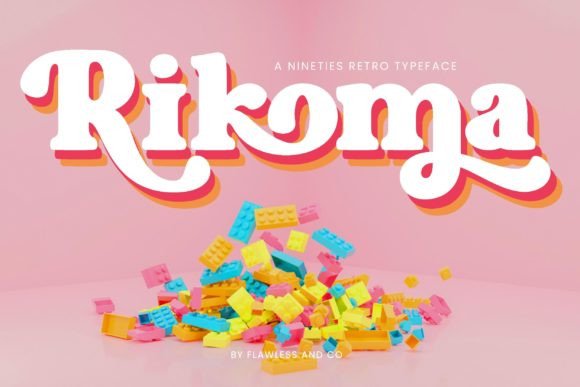 Rikoma: A Groovy Retro Display Font for Boho-Themed Projects