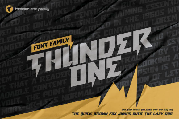Thunder One: A Bold Font for Powerful Designs